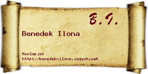 Benedek Ilona névjegykártya